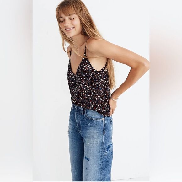 Madewell Starry Night Button-Down Women’s Adjustable Strap Cami Size 2 - Picture 1 of 16